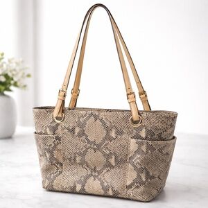 Tan and Brown Shoulder Bag